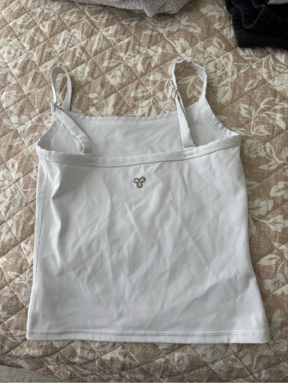 Aritzia golden White Tank Top with Subtle Logo